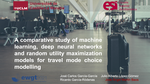 A comparative study of machine learning, deep neural networks and random utility maximization models for travel mode choice modelling