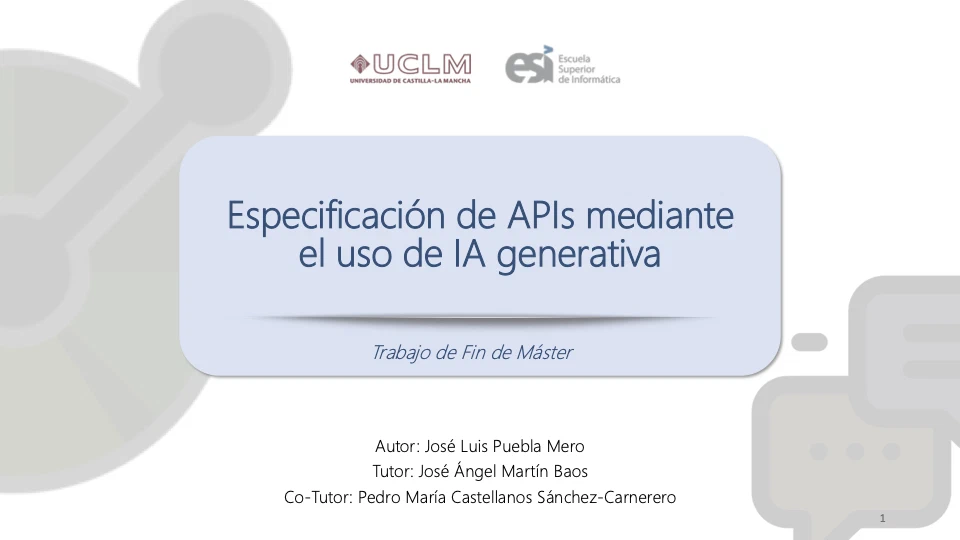 API specification using generative AI
