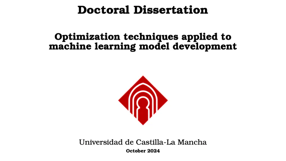 Optimization techniques applied to machine learning model development