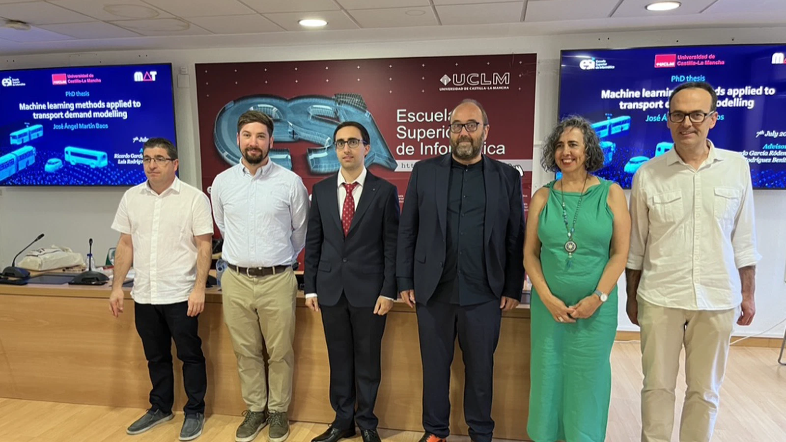 José Ángel Martín Baos after defending his PhD thesis