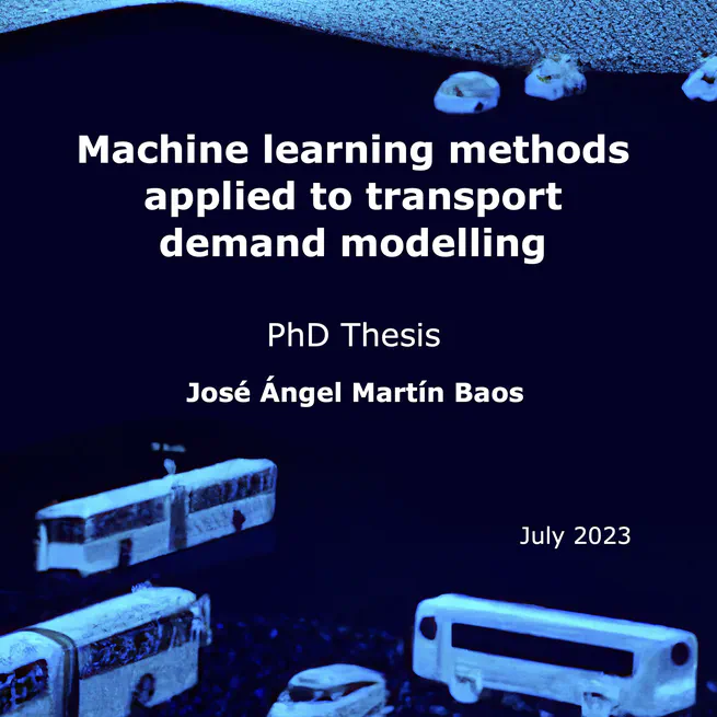 Machine learning methods applied to transport demand modelling