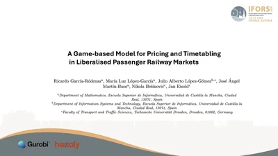 A Game-based Model for Pricing and Timetabling in Liberalised Passenger Railway Markets featured image