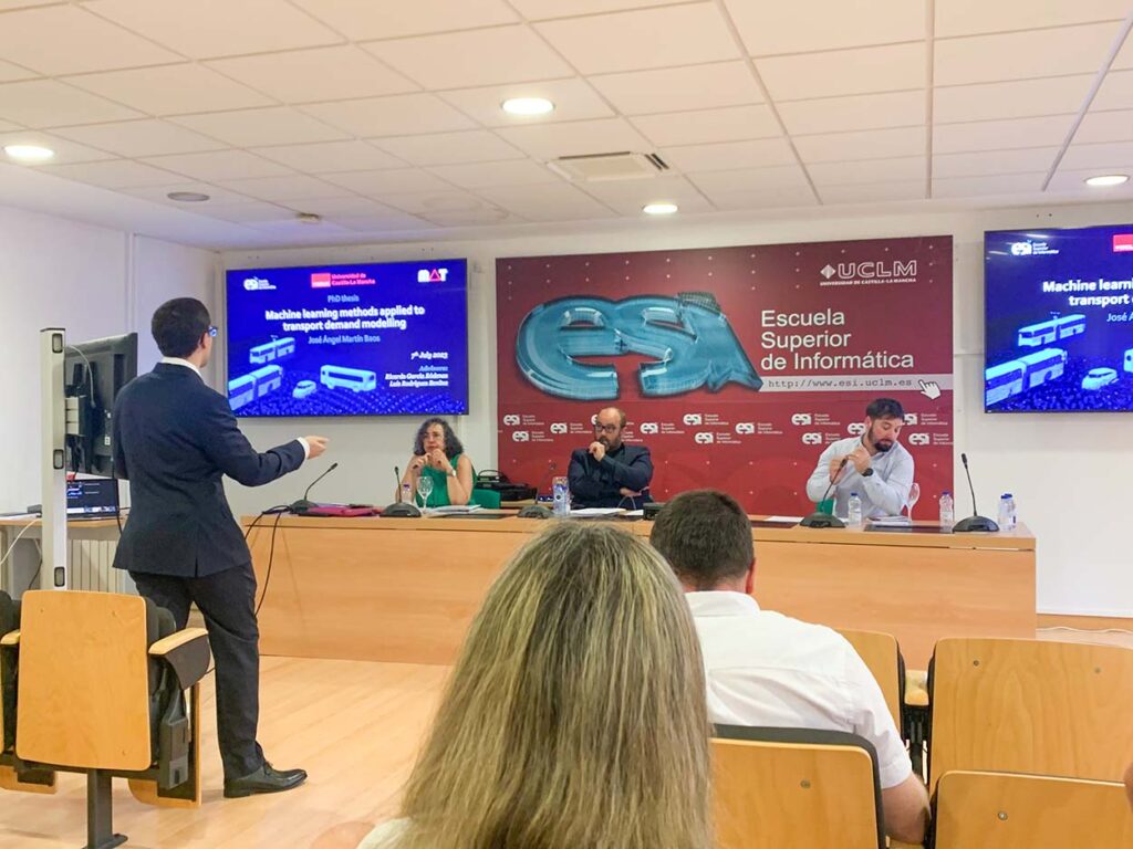 José Ángel Martín Baos during his PhD defence